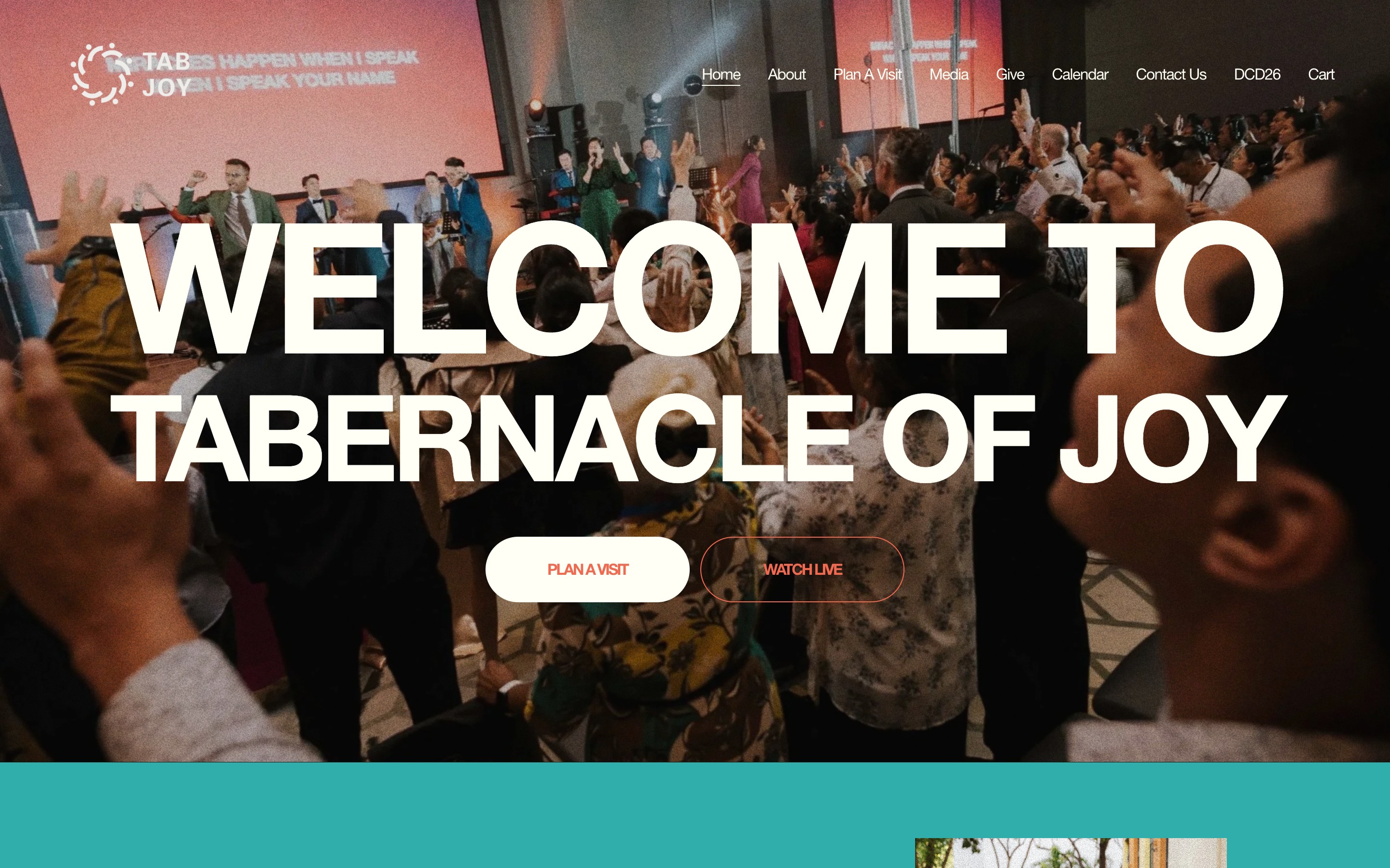 tabjoy.church, designed and built by Unveil
