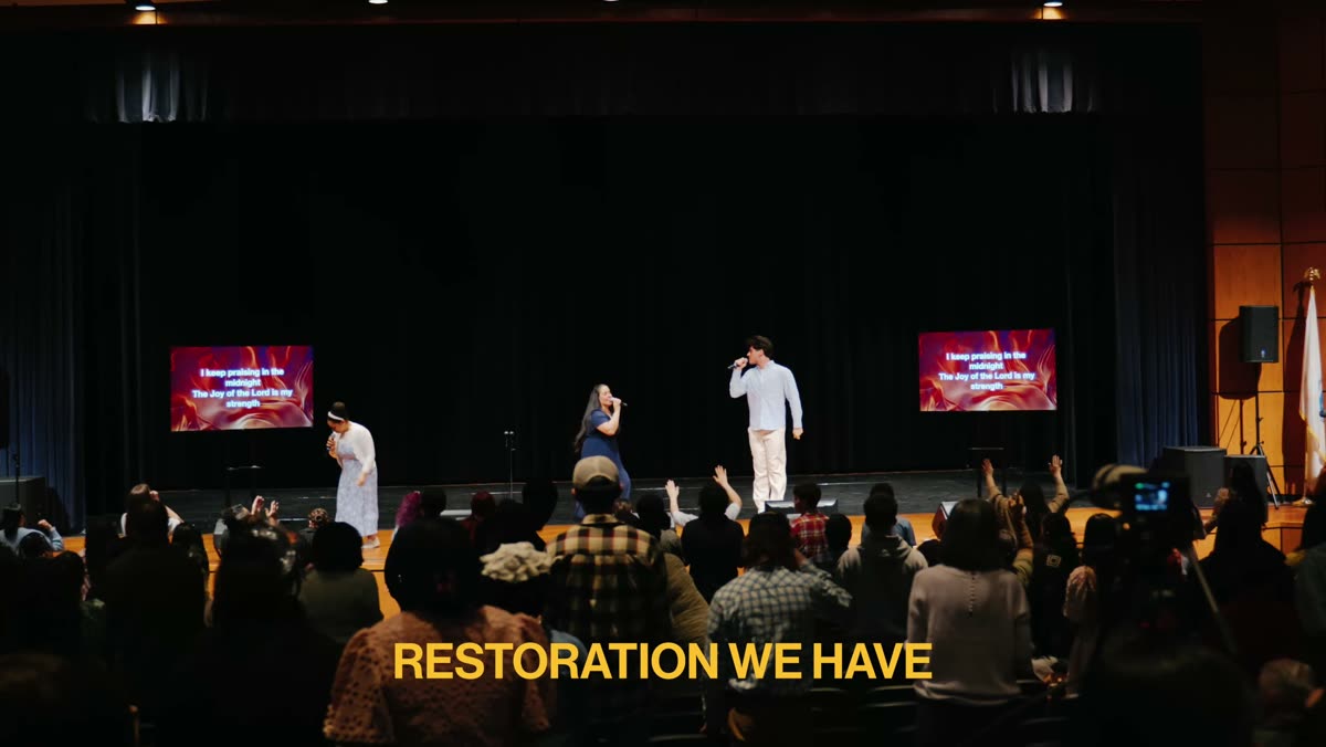 A Sunday service from the Restoration Church ad campaign