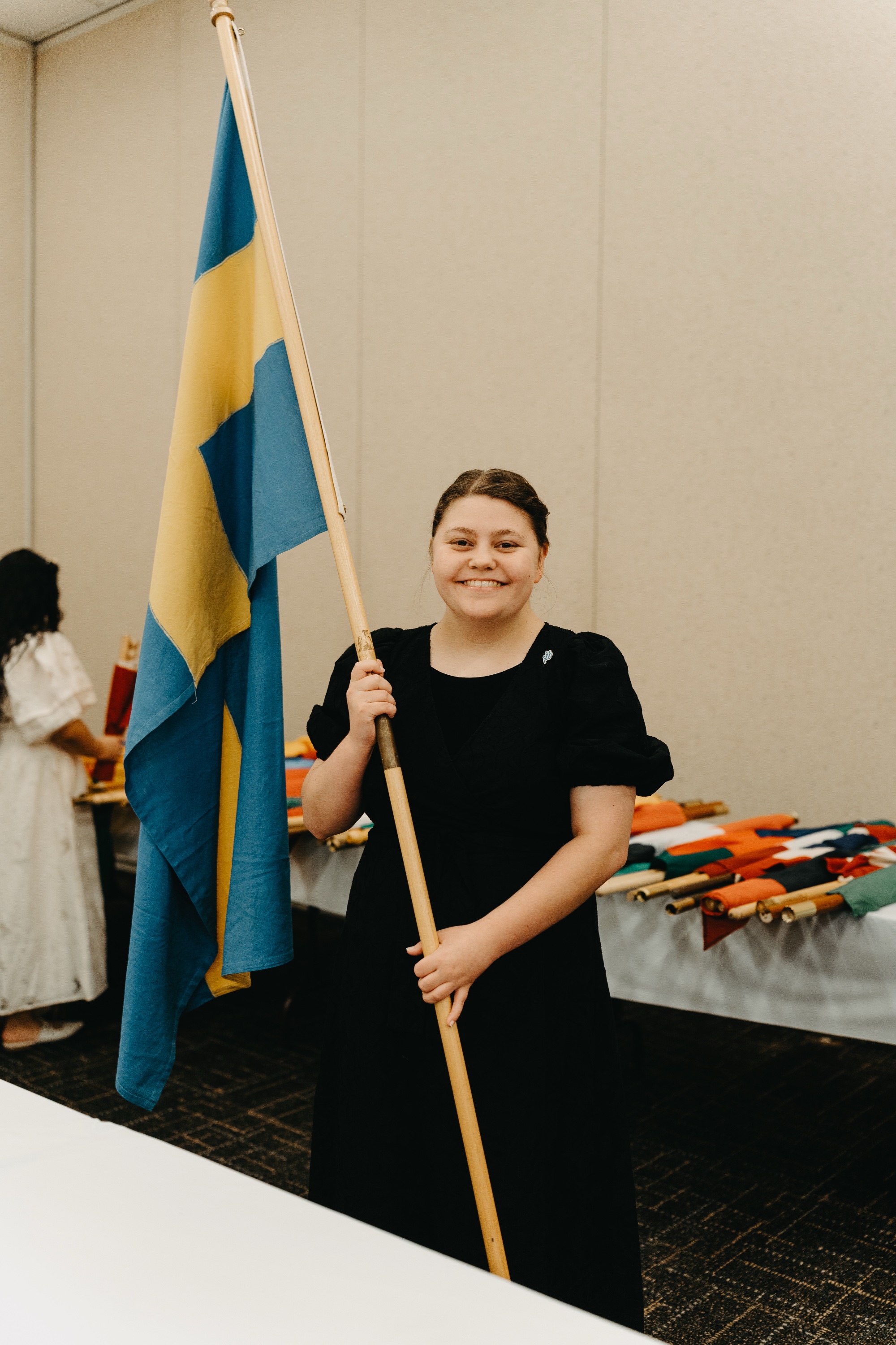 A flag bearer at Global Missions