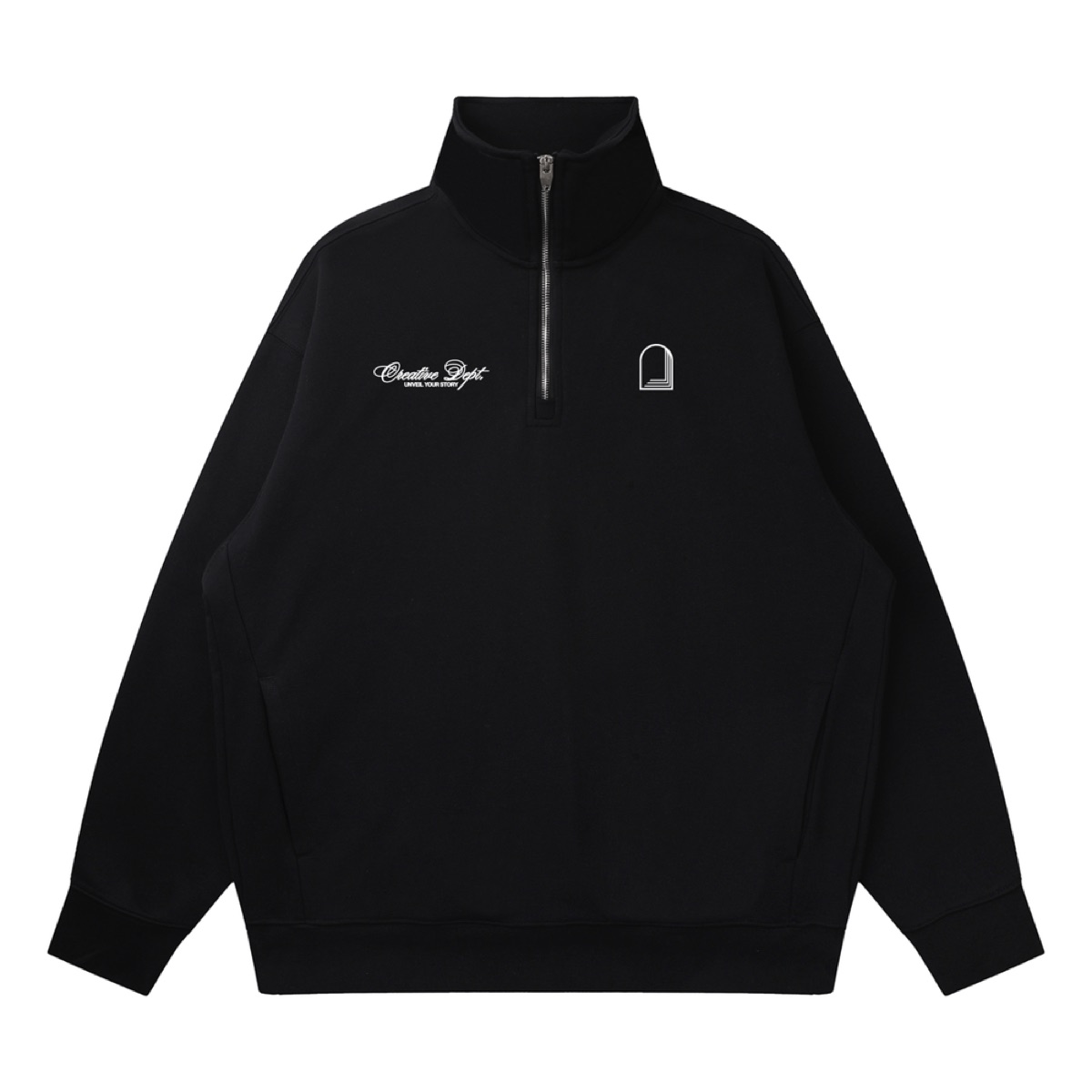 Quarter-Zip Drop Shoulder Sweatshirt