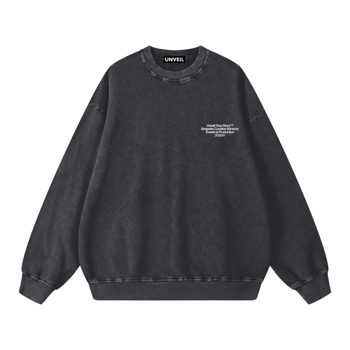 Snow Washed "Creative Department" Oversized Sweatshirt