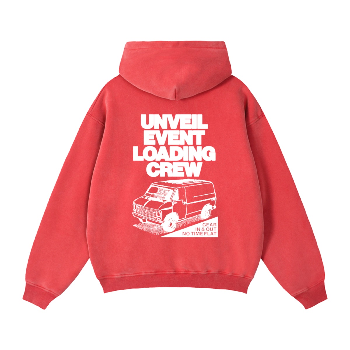 Red "LOADING CREW" Zip-Hoodie